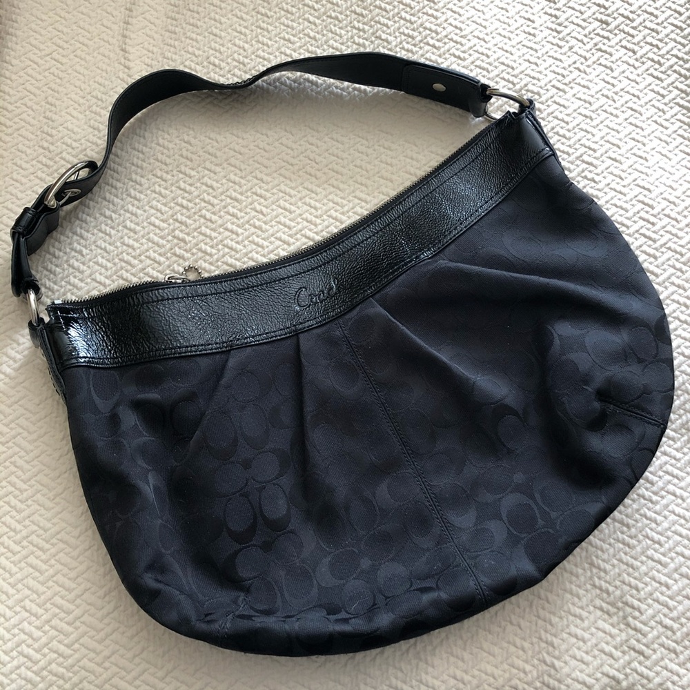 Coach black hobo shoulder bag